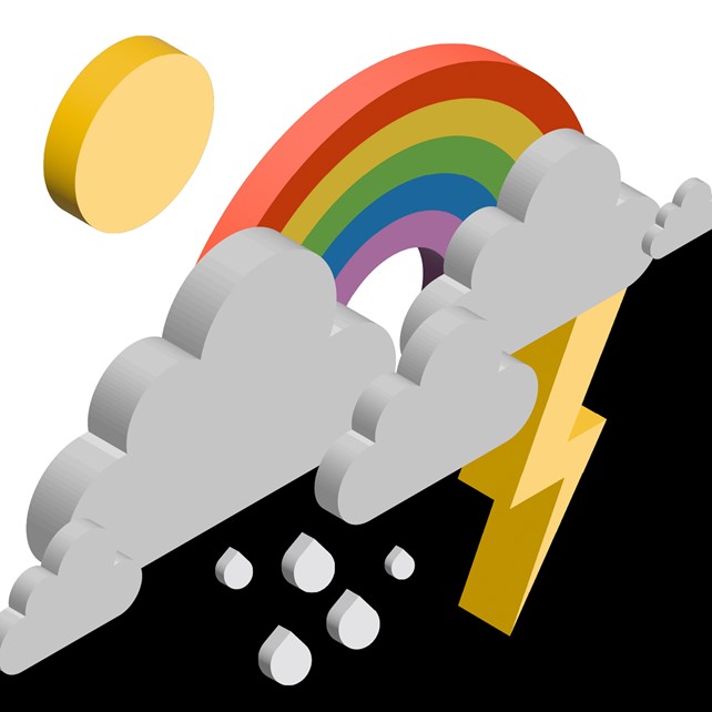 rainbow and storm cloud illustration