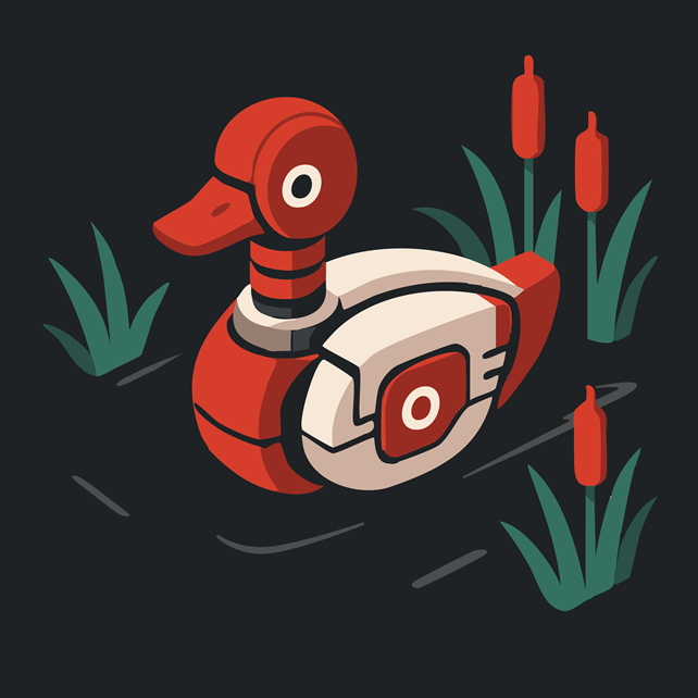 Illustration of a robot duck